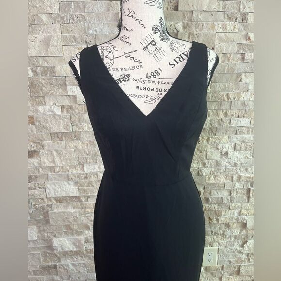 SOCIAL BRIDESMAIDS Sleeveless Tie Back Chiffon Trumpet Gown Maxi Dress NWT - Picture 8 of 9